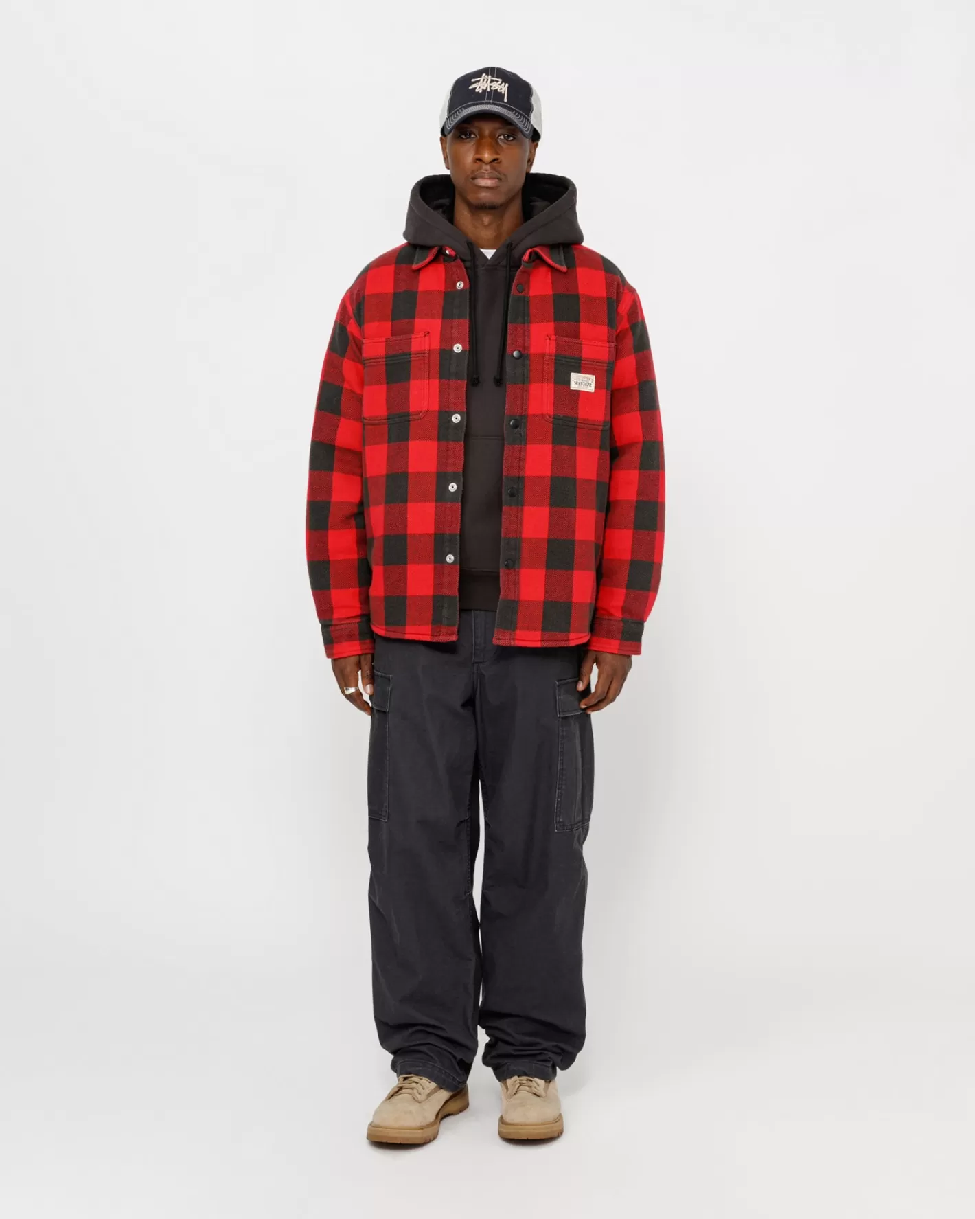 SHERPA LINED BUFFALO PLAID SHIRT>Stüssy Best Sale